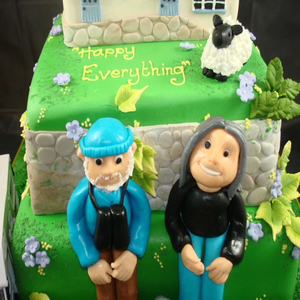 Cottage & Garden Anniversary Cake