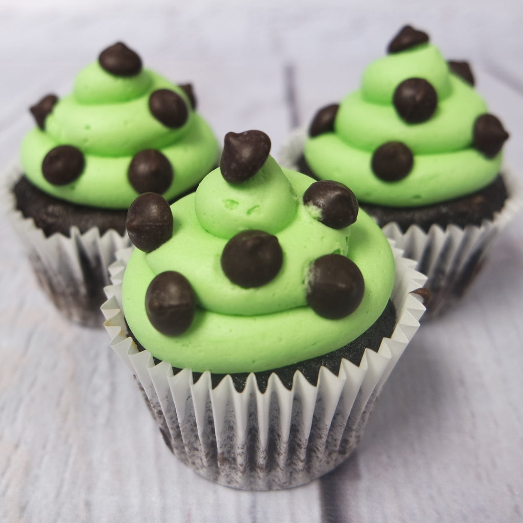Mint Choc Chip Cupcakes