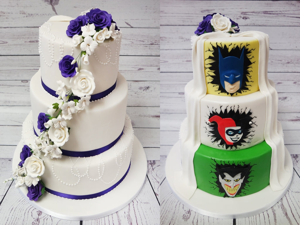 Reveal Superhero Wedding Cake
