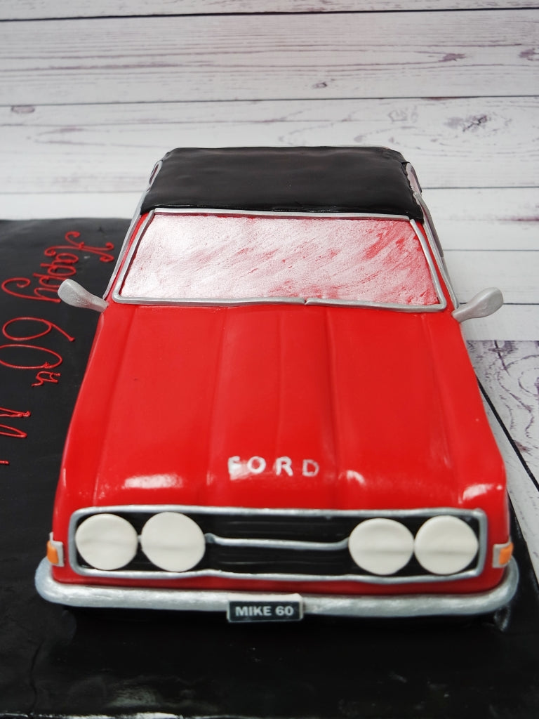 Classic Ford Car Cake Side