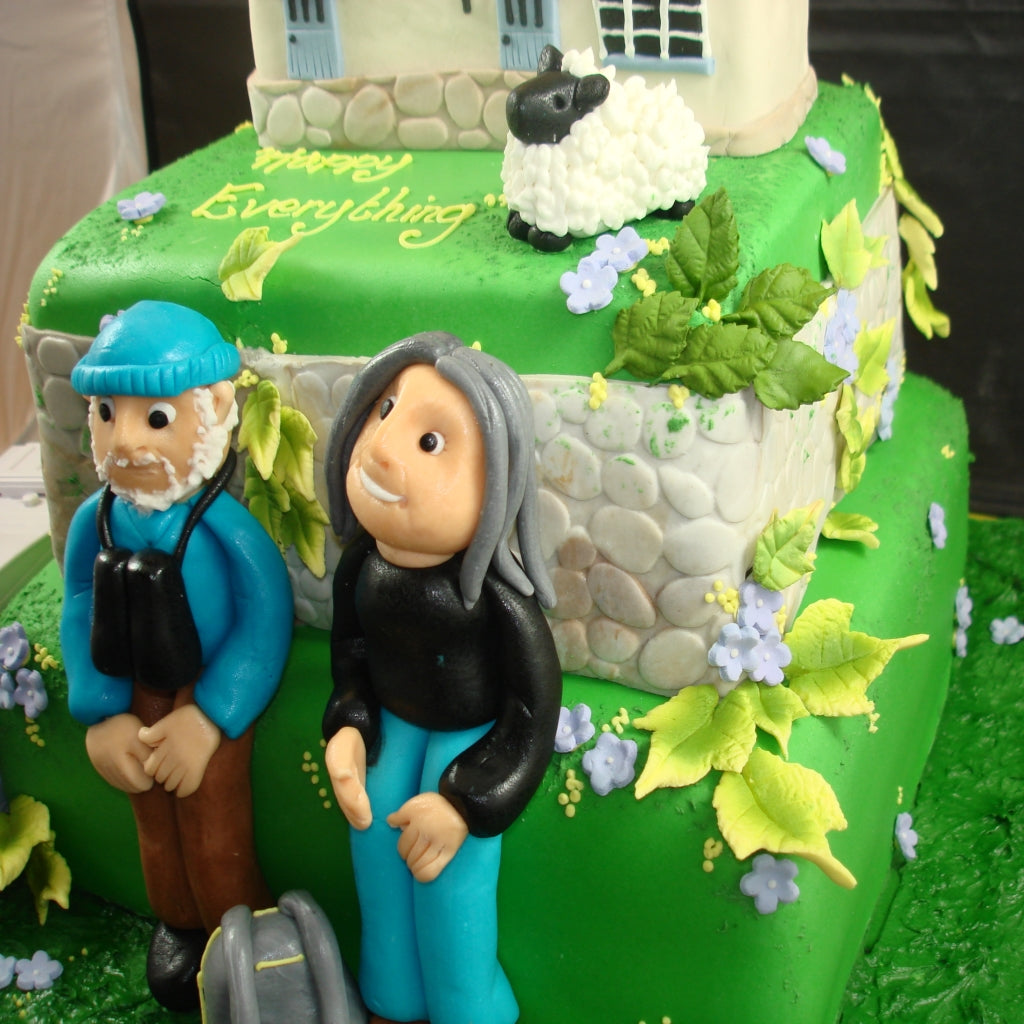 Cottage & Garden Anniversary Cake